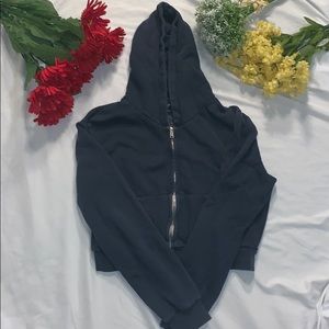 Brandy Melville cropped zip up hoodie